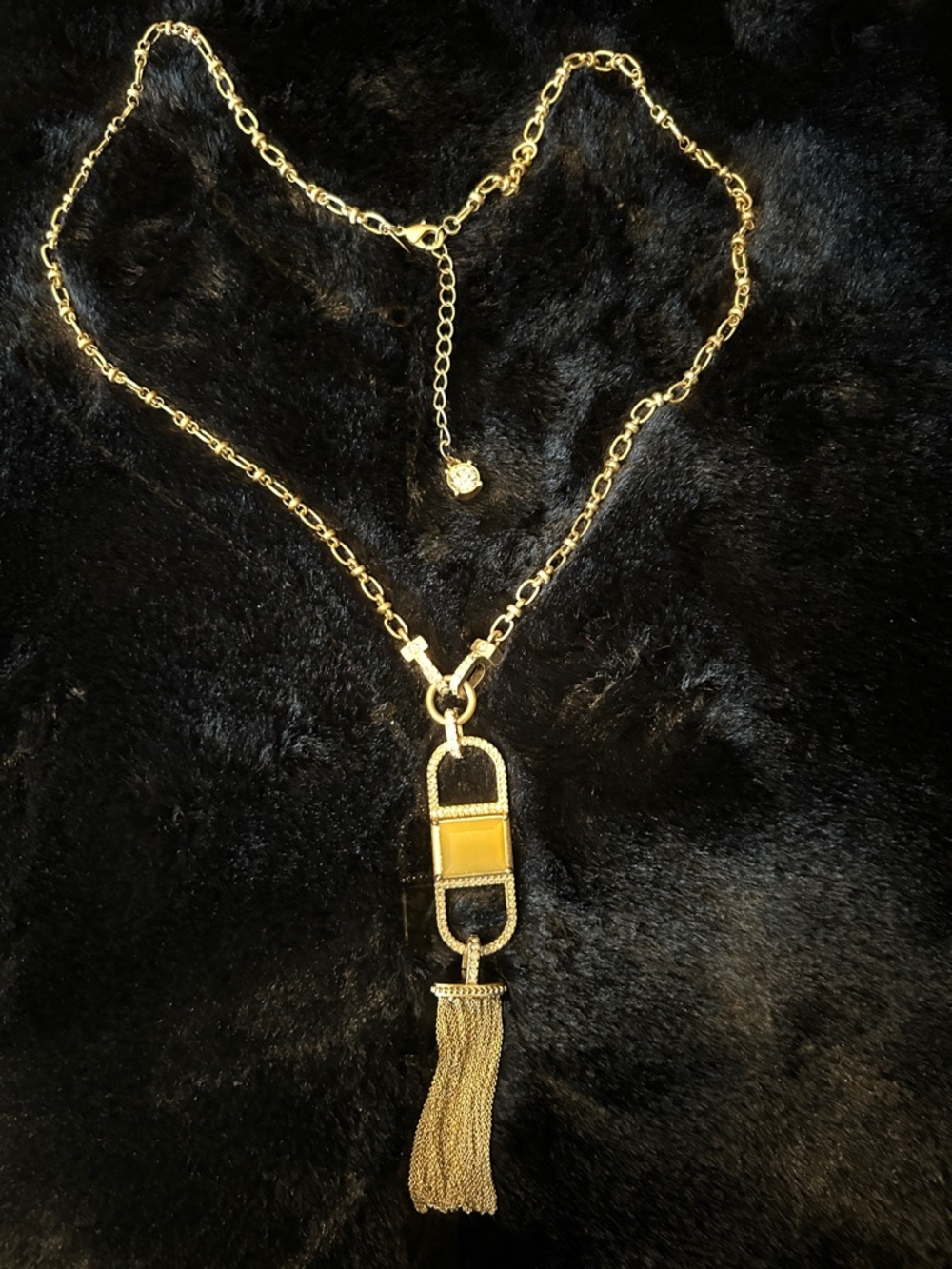Gold-Tone Tassel Pendant Necklace - Women's Fashion Jewelry